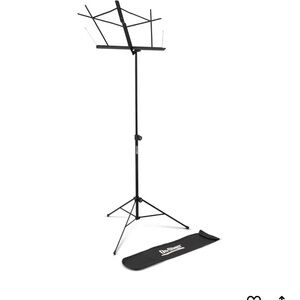 On-stage portable music stand with case